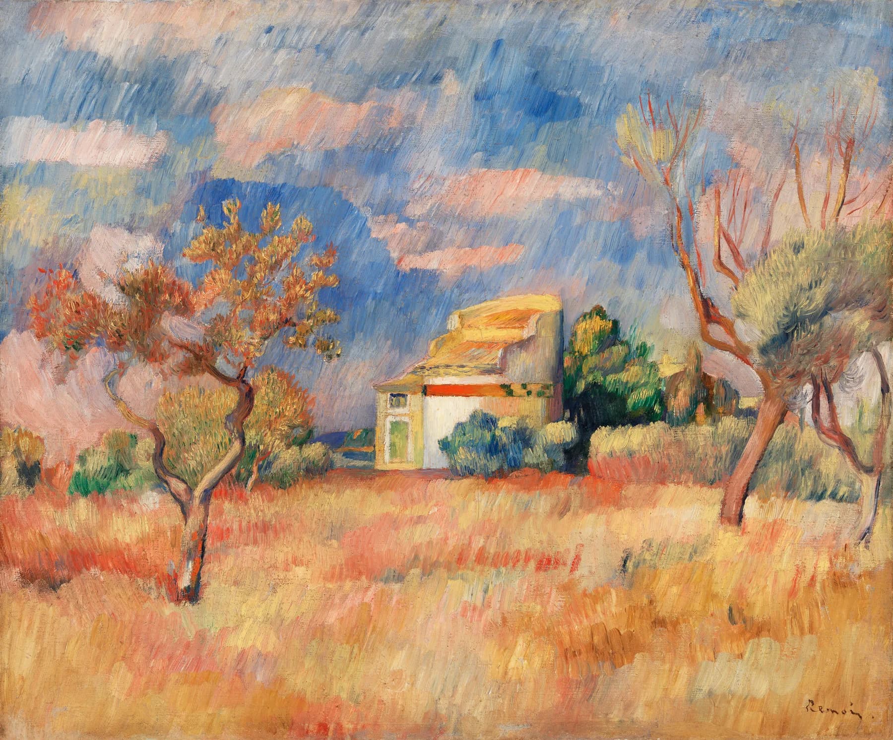 Paisaje Otonal con Casa - Renoir