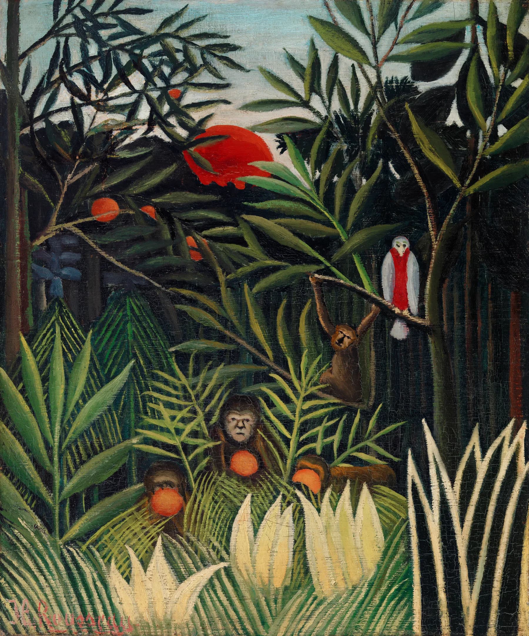 Jungla Tropical con Monos - Henri Rousseau