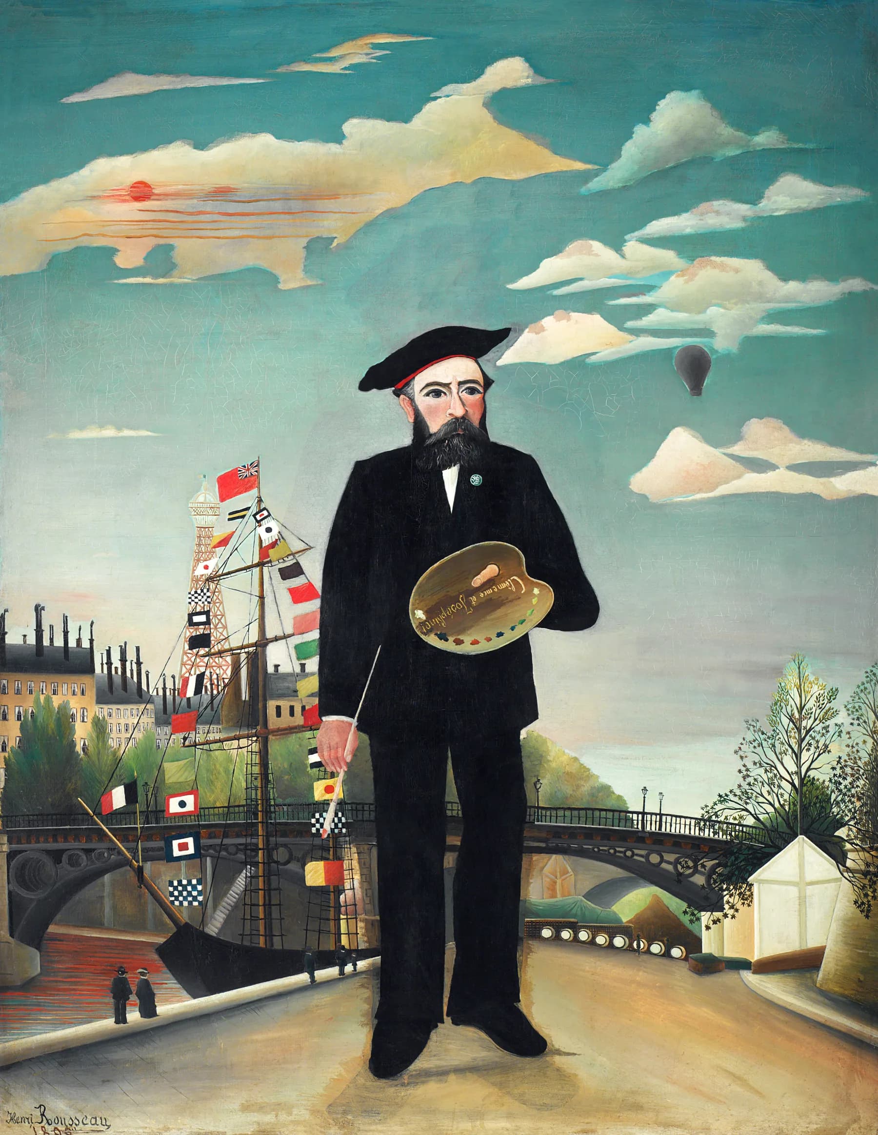Autorretrato con Paleta - Henri Rousseau