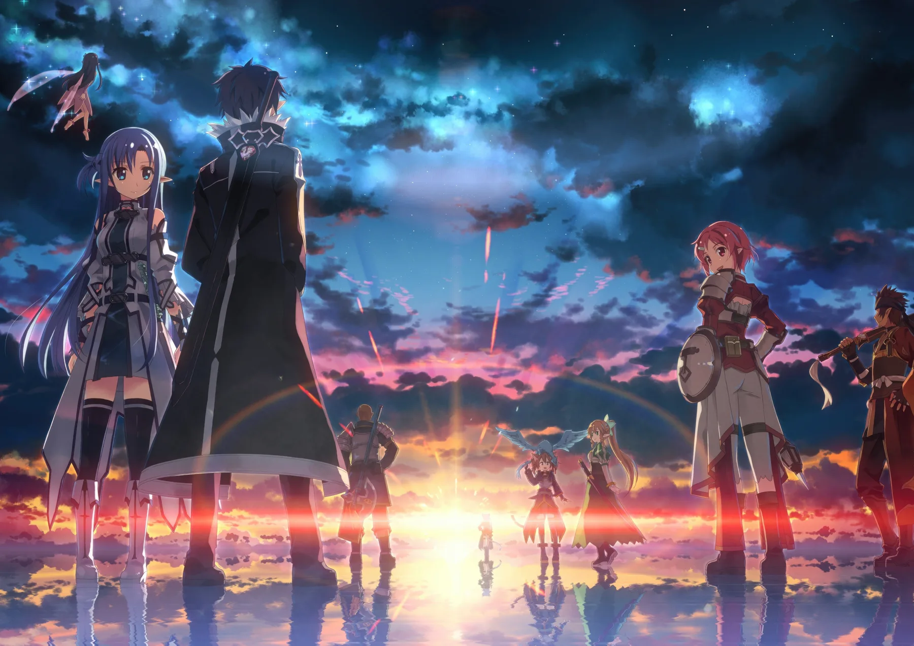Sword Art Online Grupo al Atardecer