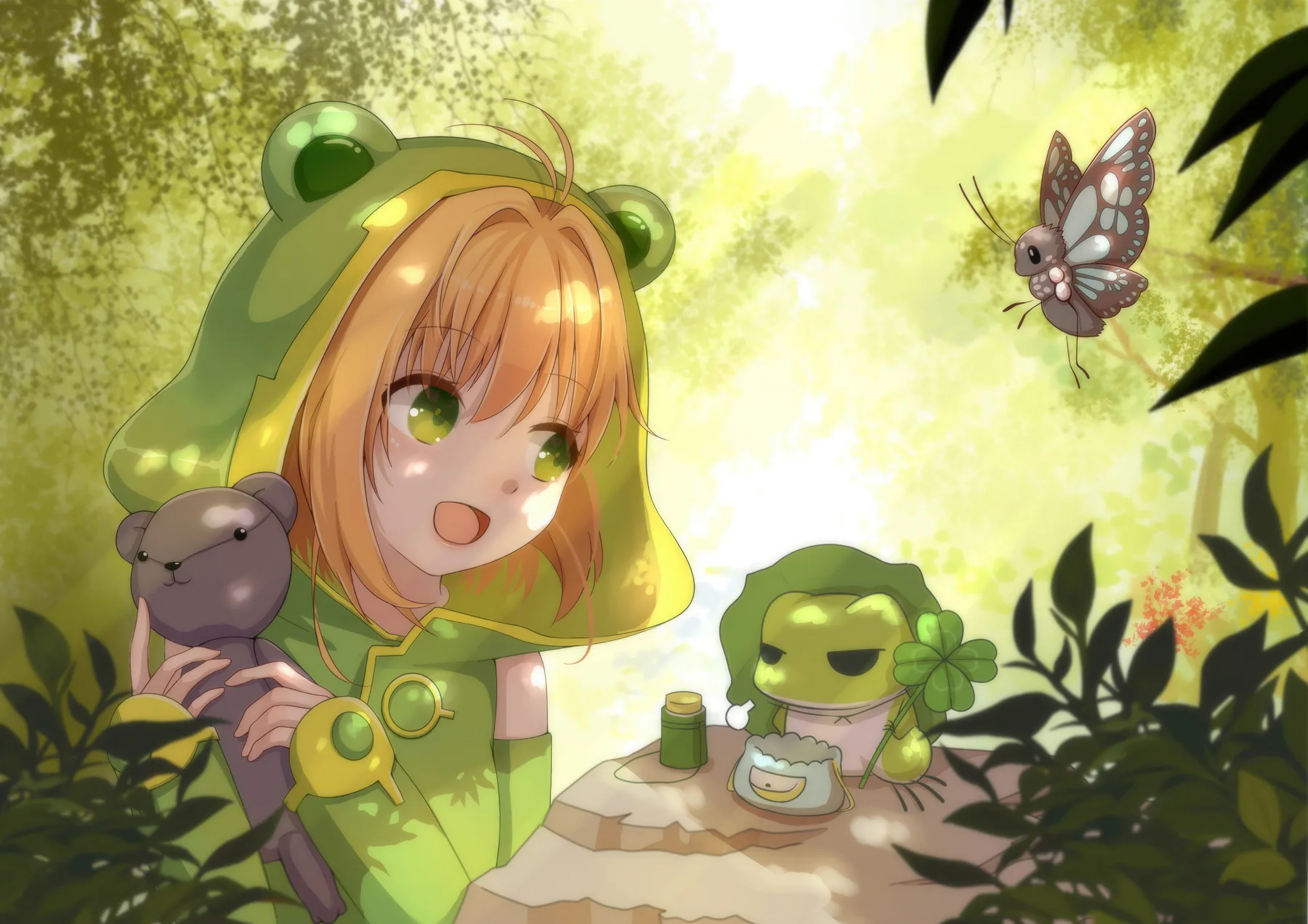 Sakura Kinomoto Disfraz de Rana con Peluche