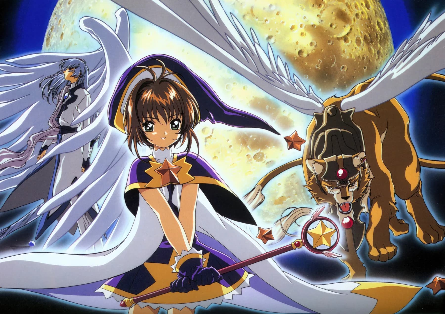 Sakura Kinomoto Alas con Luna y Yue