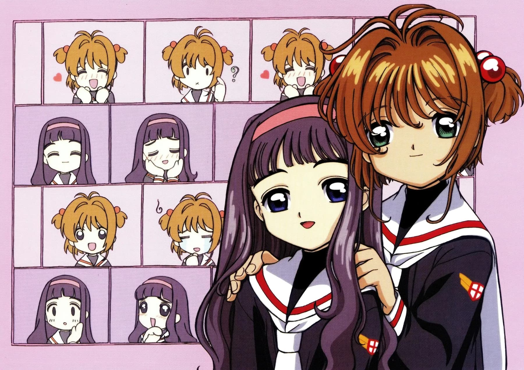 Sakura Kinomoto y Tomoyo Daidouji Expresiones