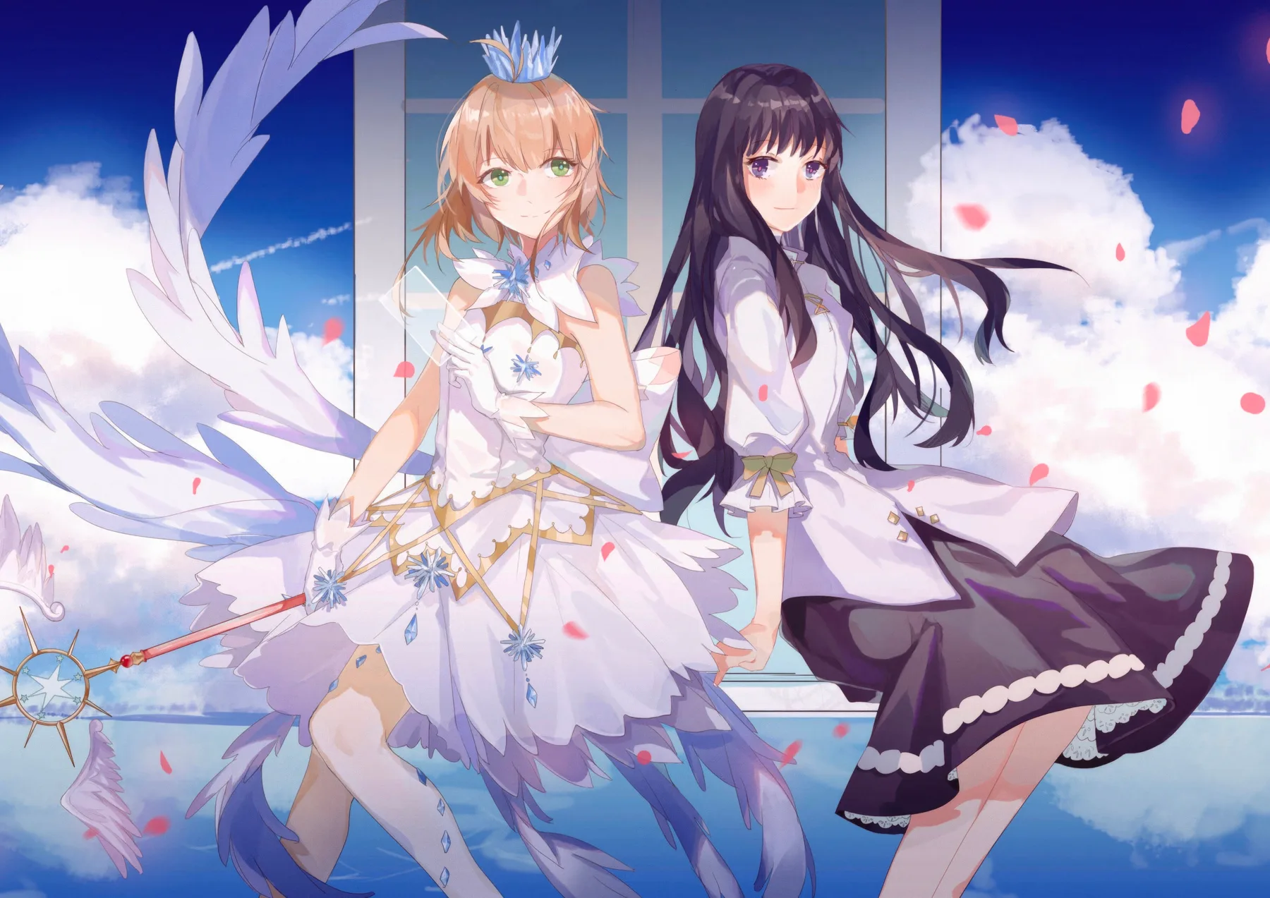 Sakura Kinomoto y Tomoyo Trajes Elegantes