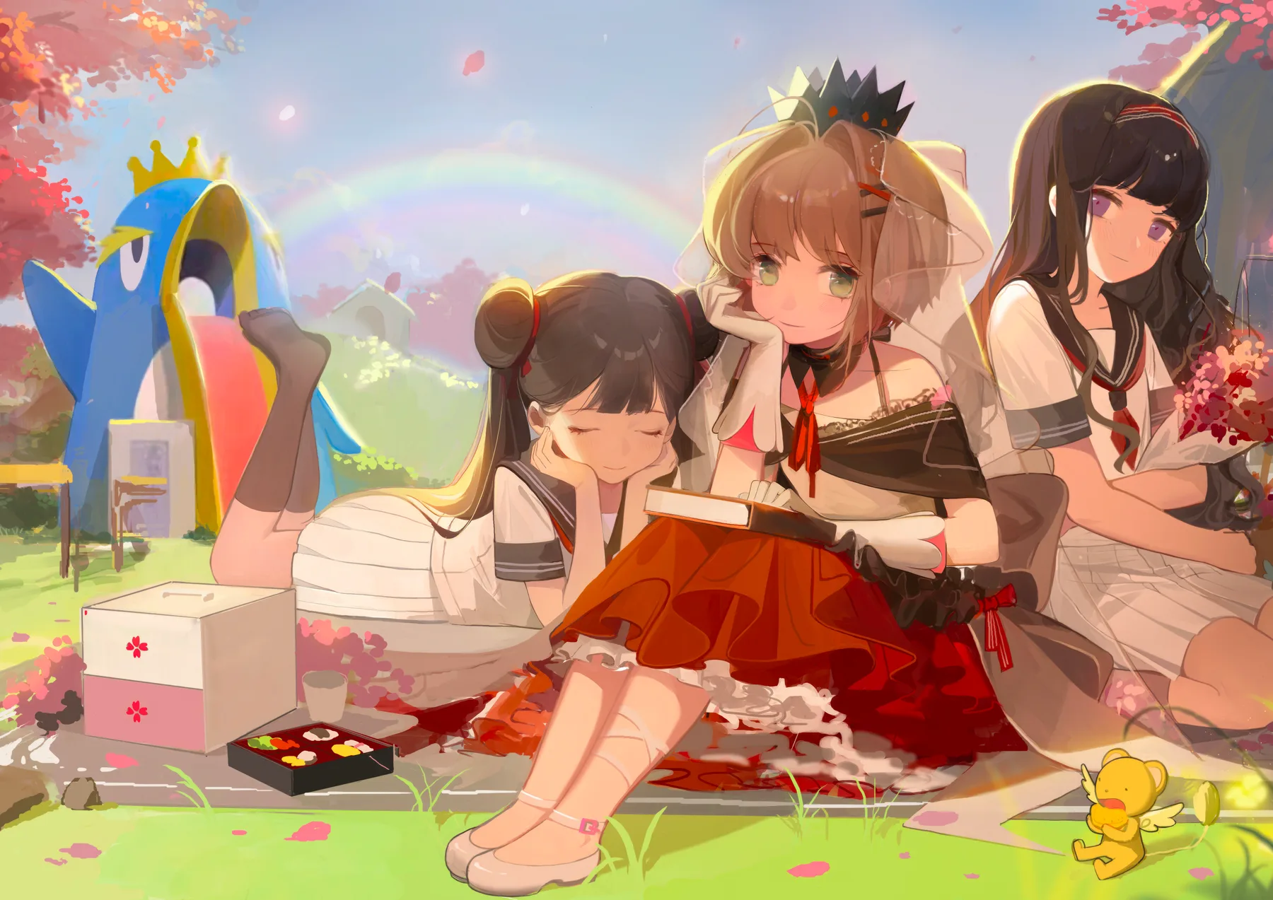 Sakura Tomoyo y Meiling Picnic en el Parque