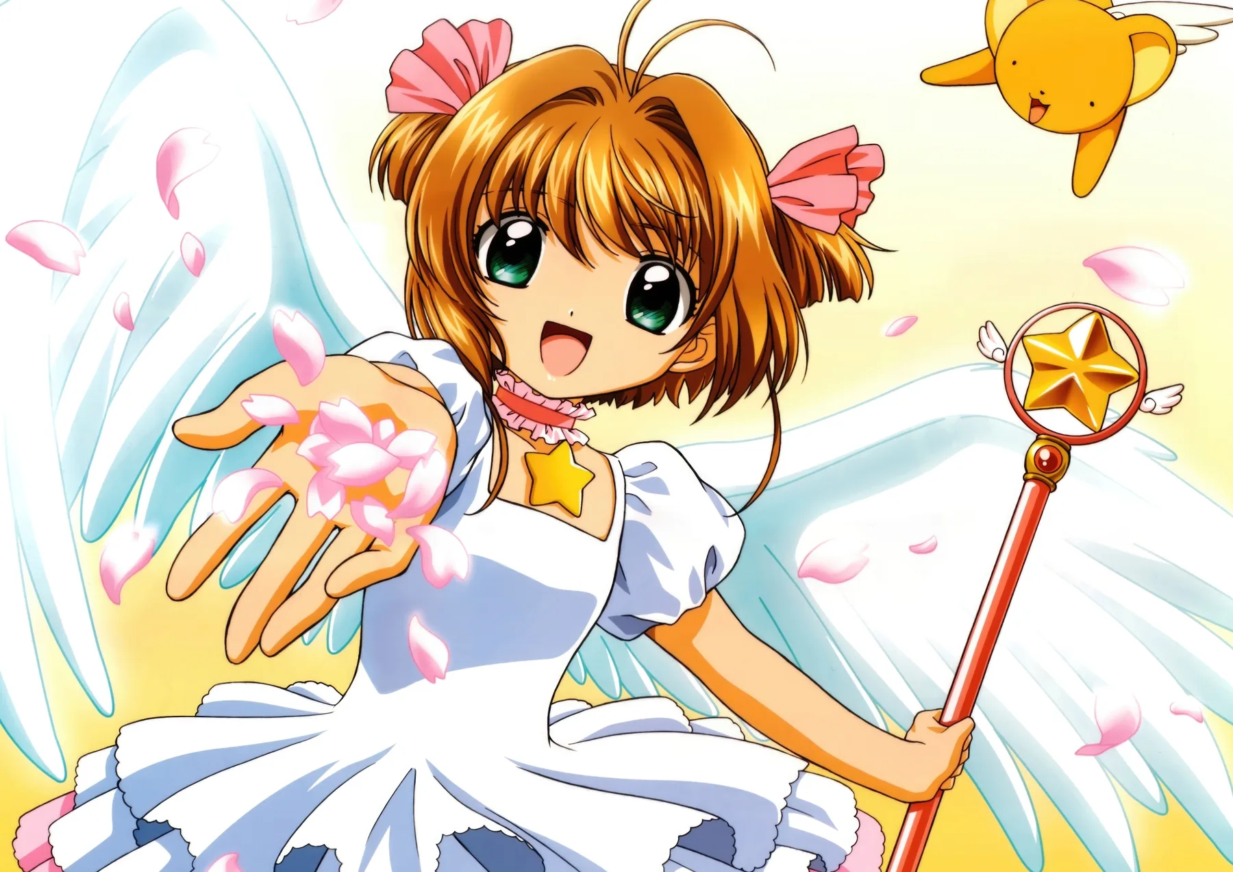 Sakura Kinomoto Alas Angelicales con Petalos