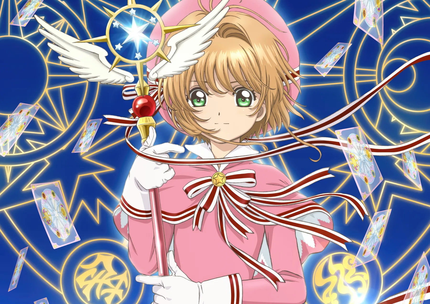 Sakura Kinomoto Baston Estrella con Cartas