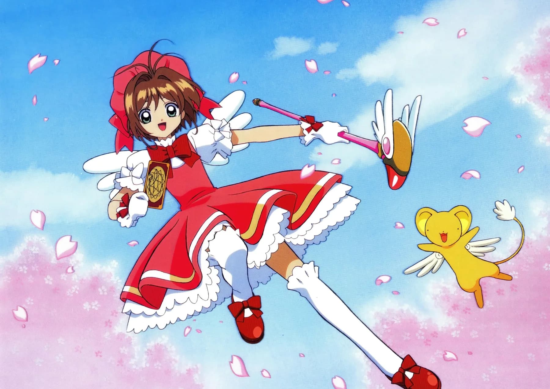 Sakura Kinomoto Volando con Kero