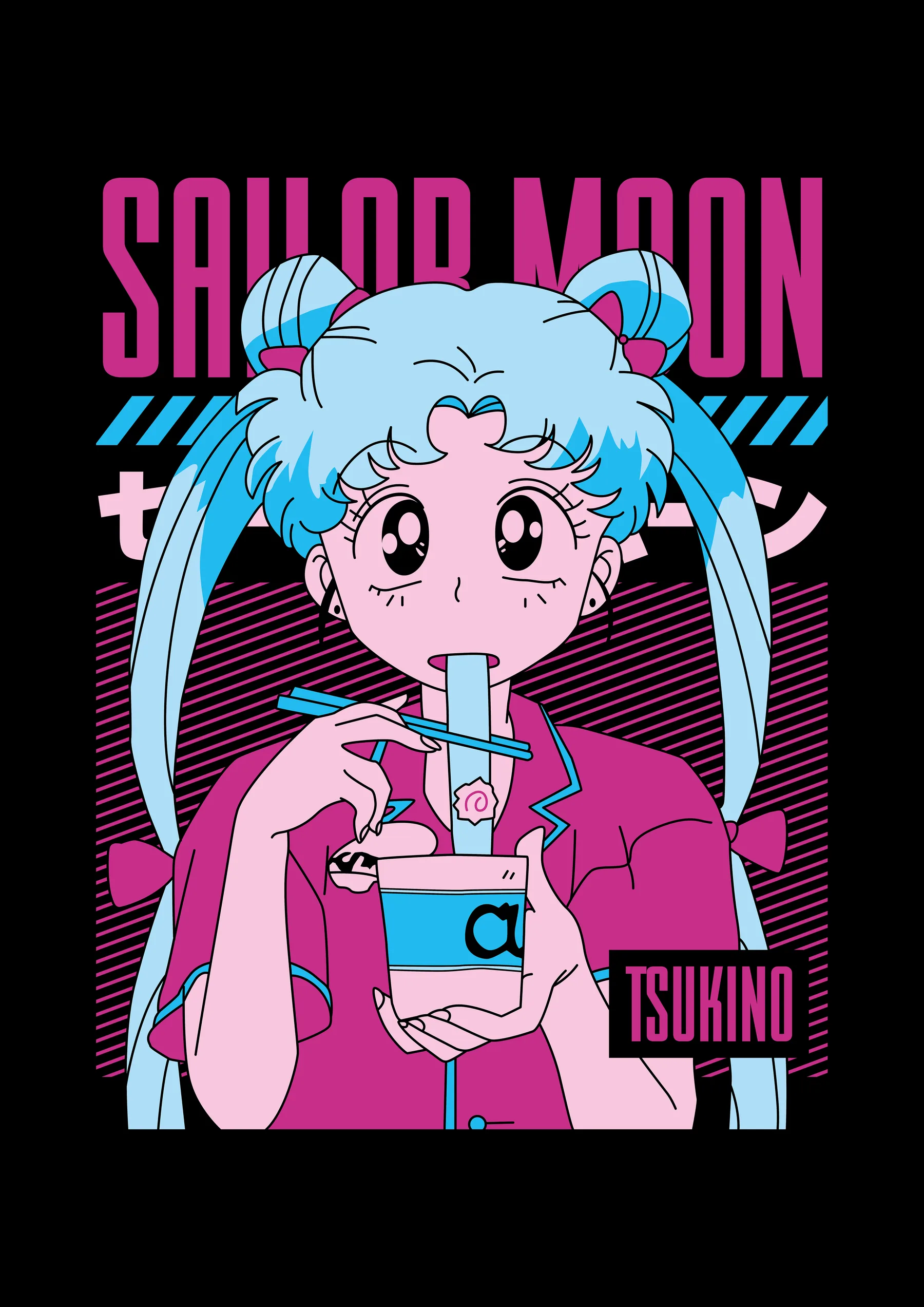 Sailor Moon Usagi Tsukino con Bebida Boba