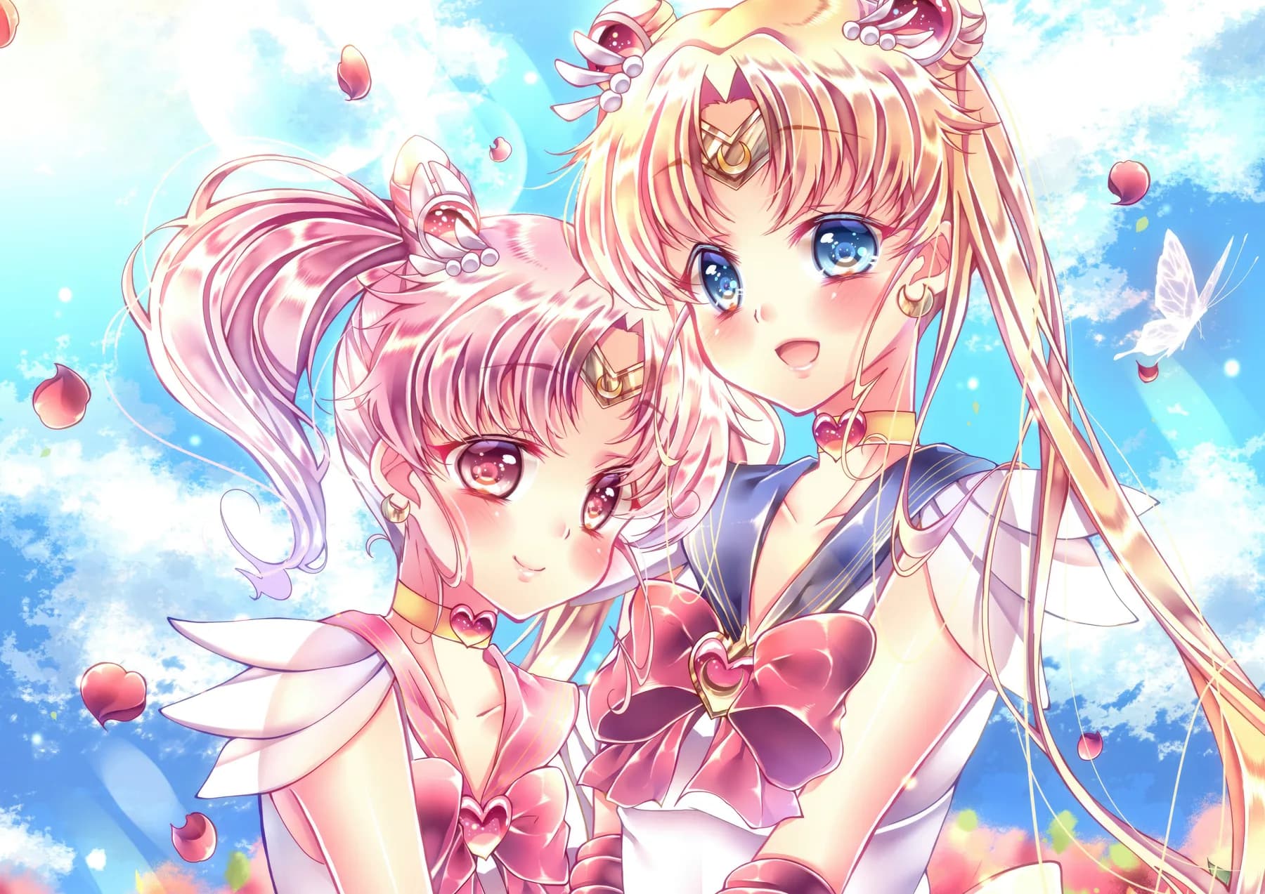 Chibiusa y Sailor Moon Juntas