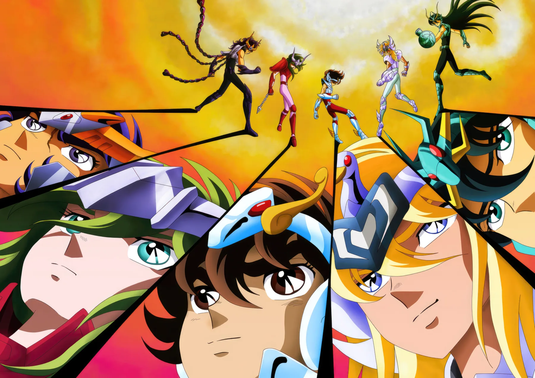 Saint Seiya Elenco Multiple Paneles Accion