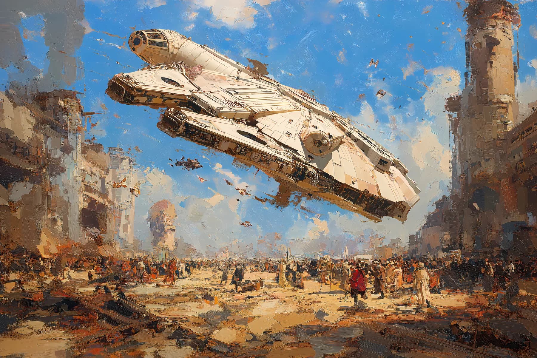 Halcon Milenario Sobre Tatooine
