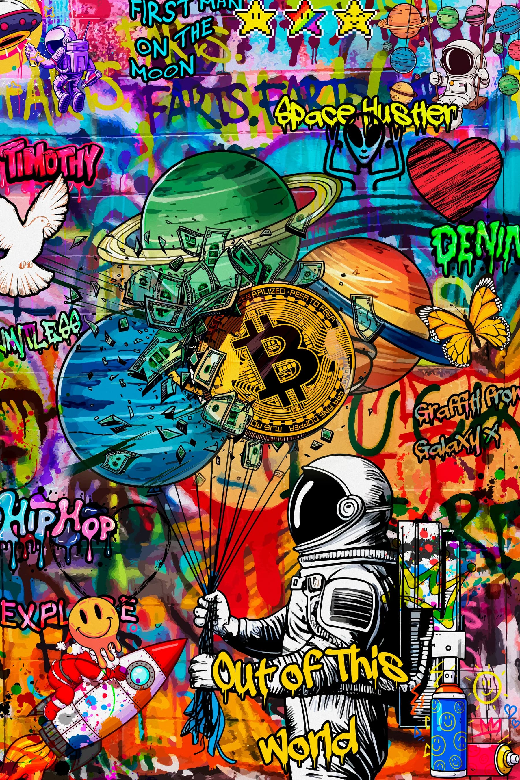 Astronauta Bitcoin Fuera de Este Mundo