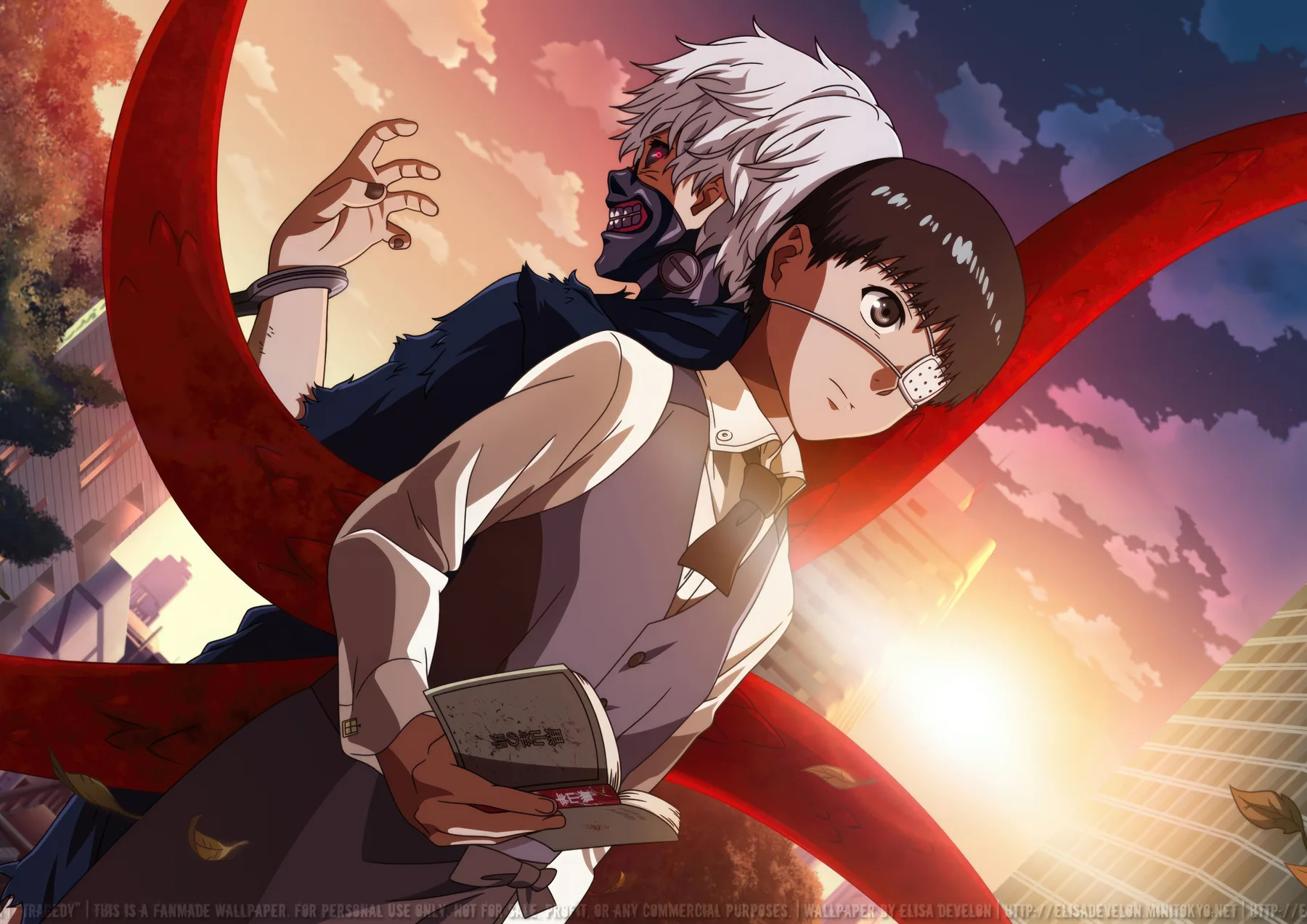 Ken Kaneki Cargando a Hide
