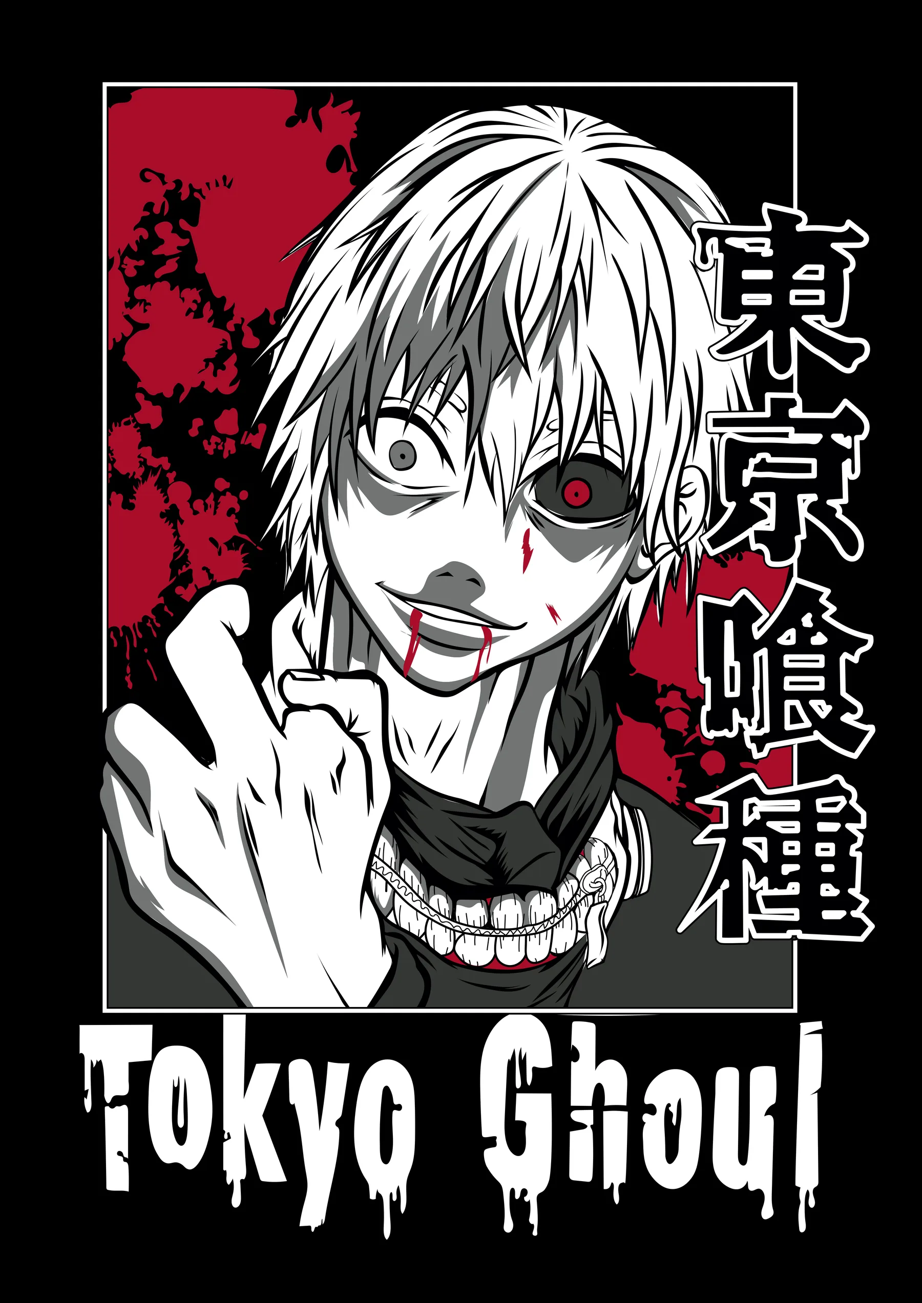 Ken Kaneki Sonrisa con Sangre