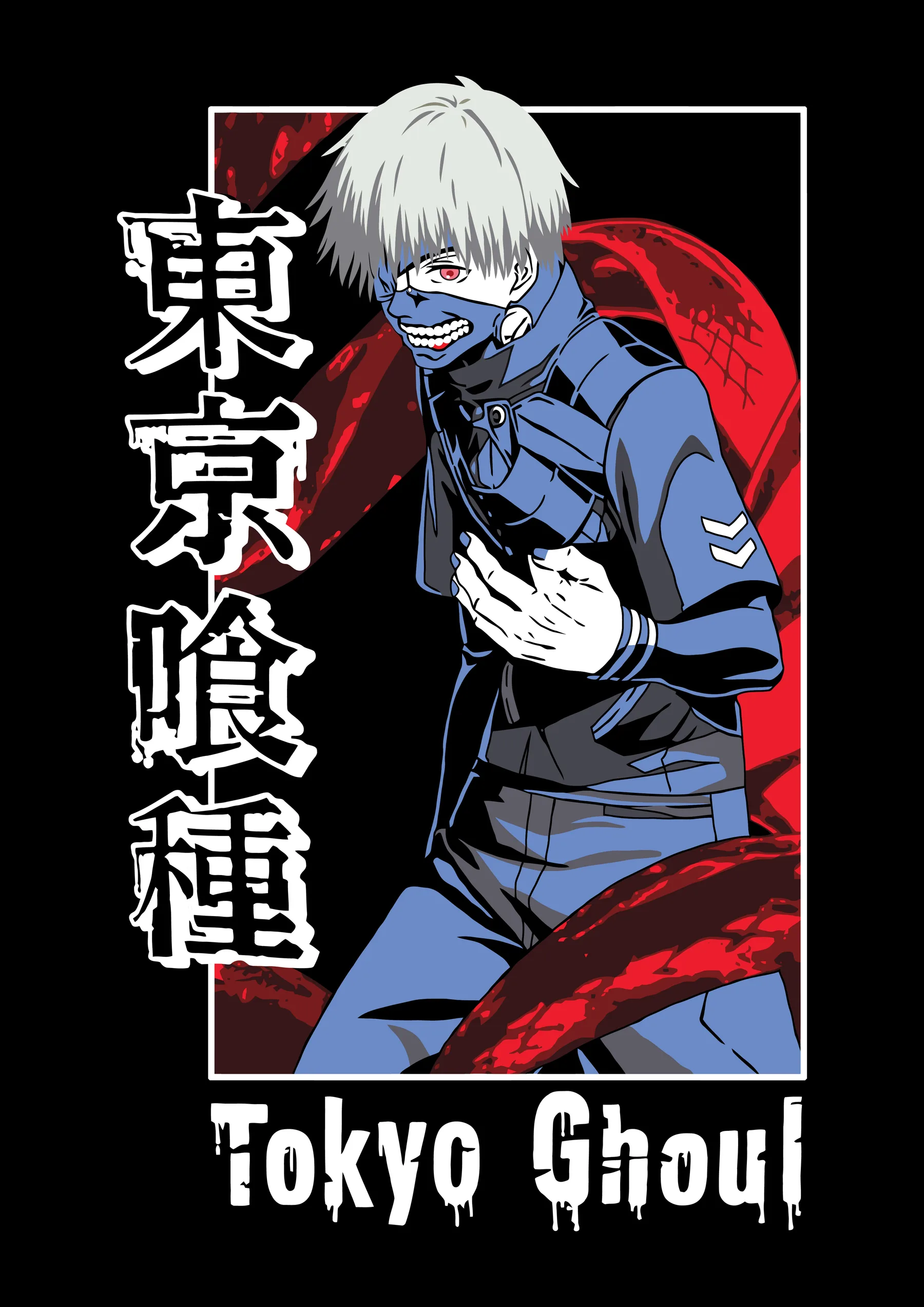 Ken Kaneki Mascara Azul Corriendo