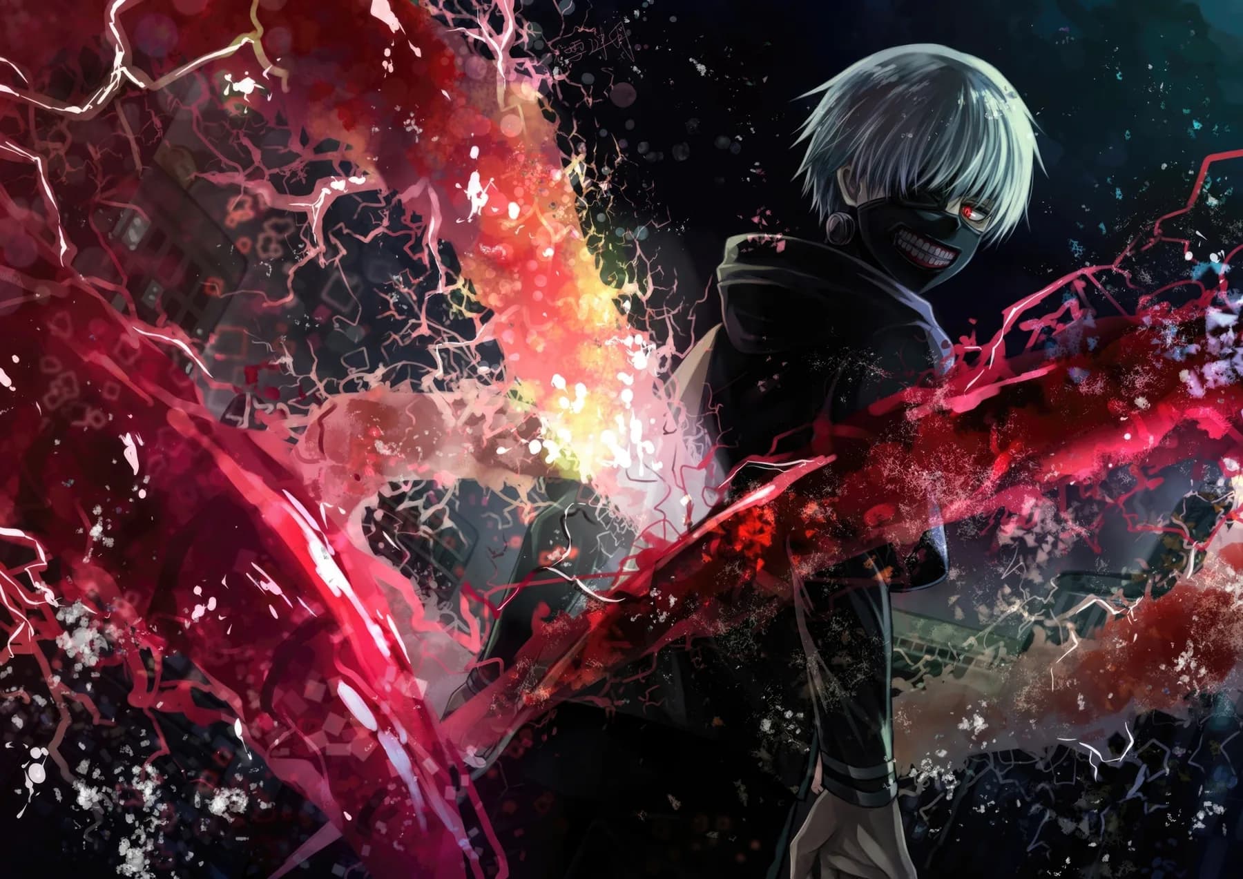 Ken Kaneki con Kagune Roja
