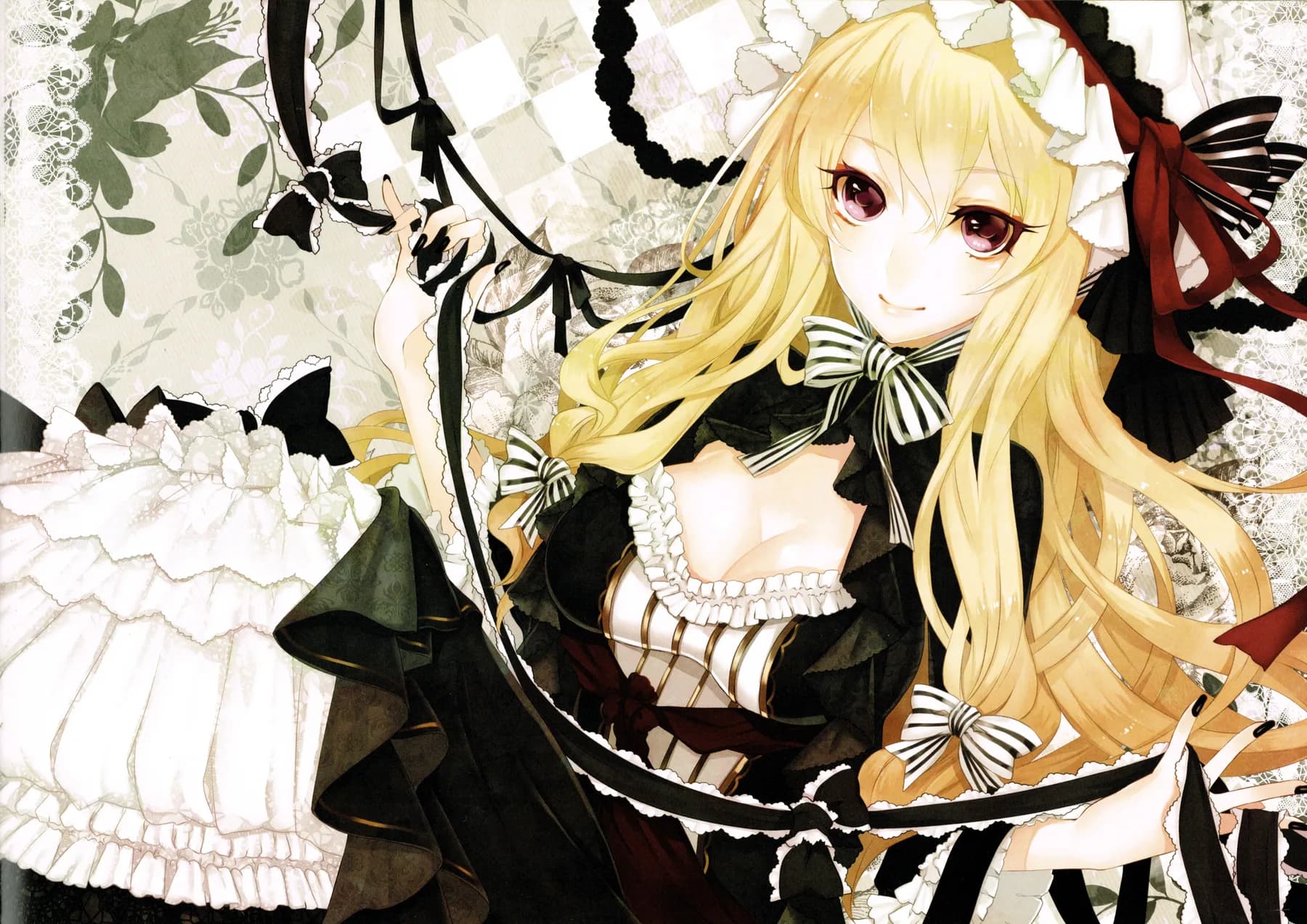 Touhou Vestido Gotico Dorado