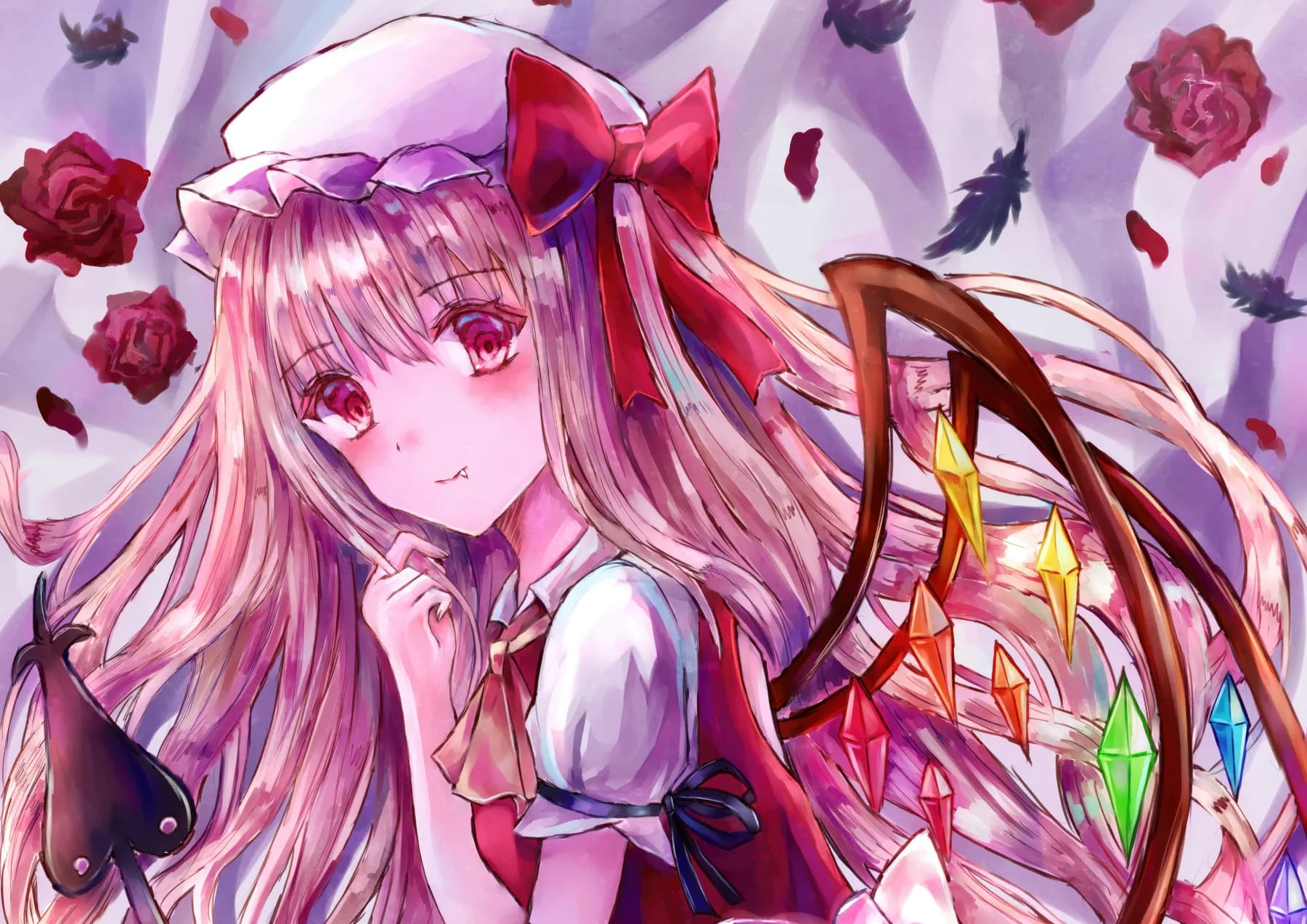 Touhou Chica Rosa con Cristales