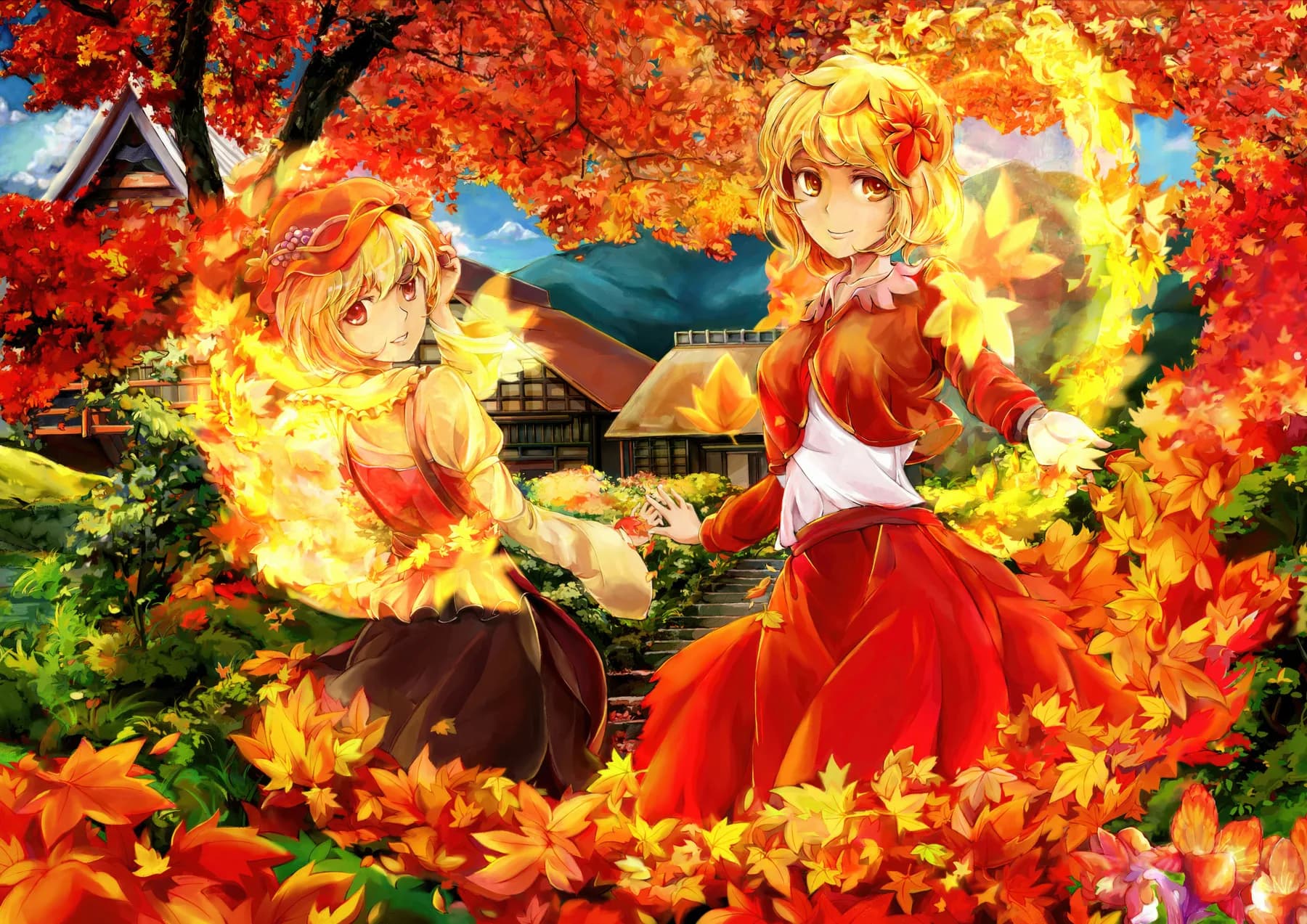Marisa Kirisame y Amiga en Otono