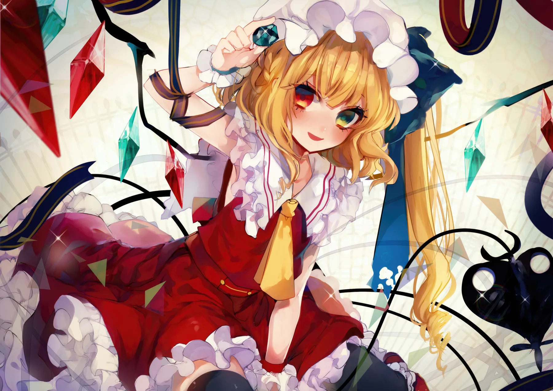 Flandre Scarlet Ojos Bicolor con Joyas