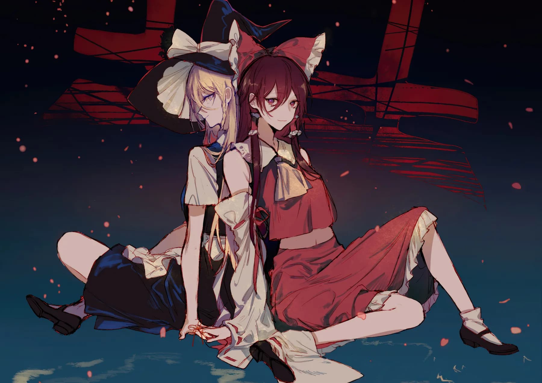 Marisa Kirisame y Reimu Hakurei Juntas