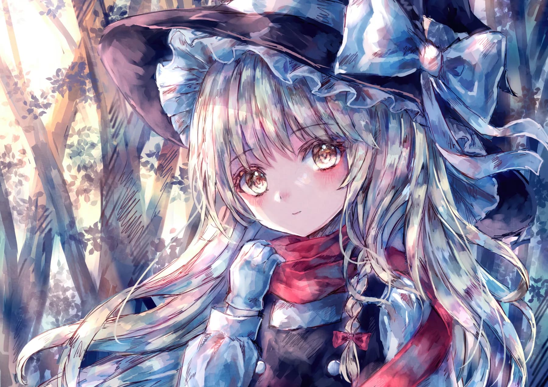 Touhou Retrato Bosque Azul