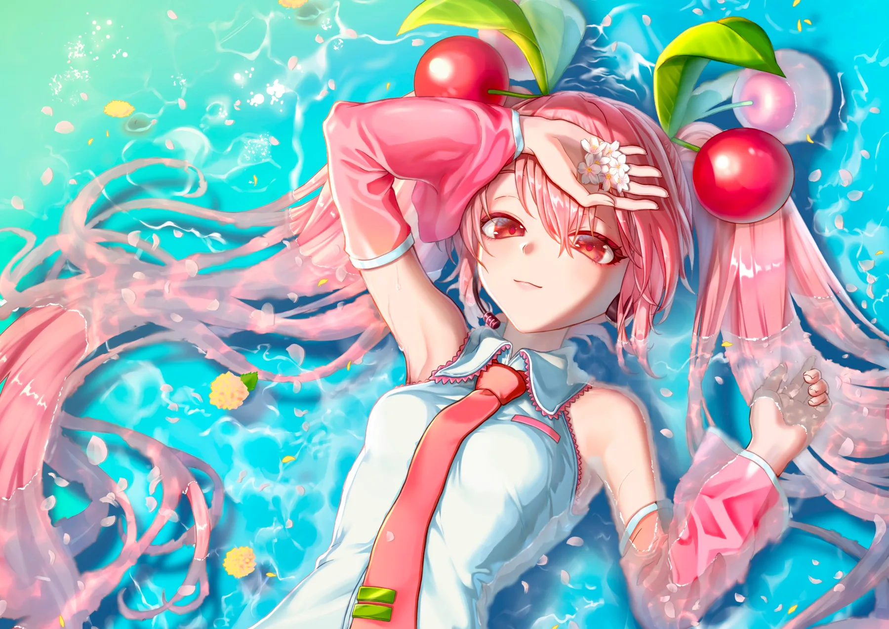 Chica Vocaloid Cerezas en el Agua