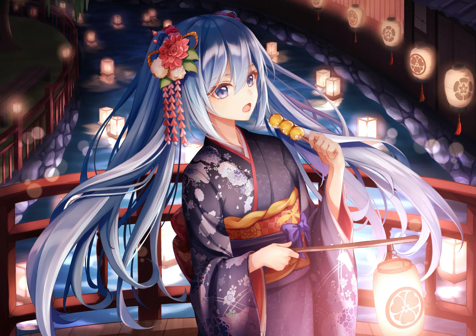 Hatsune Miku Yukata Dango Festival Nocturno