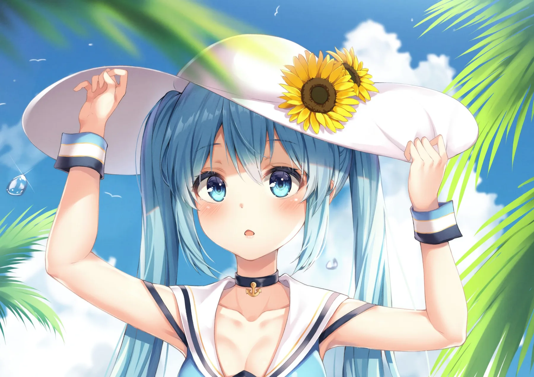 Hatsune Miku Sombrero de Girasoles Tropical