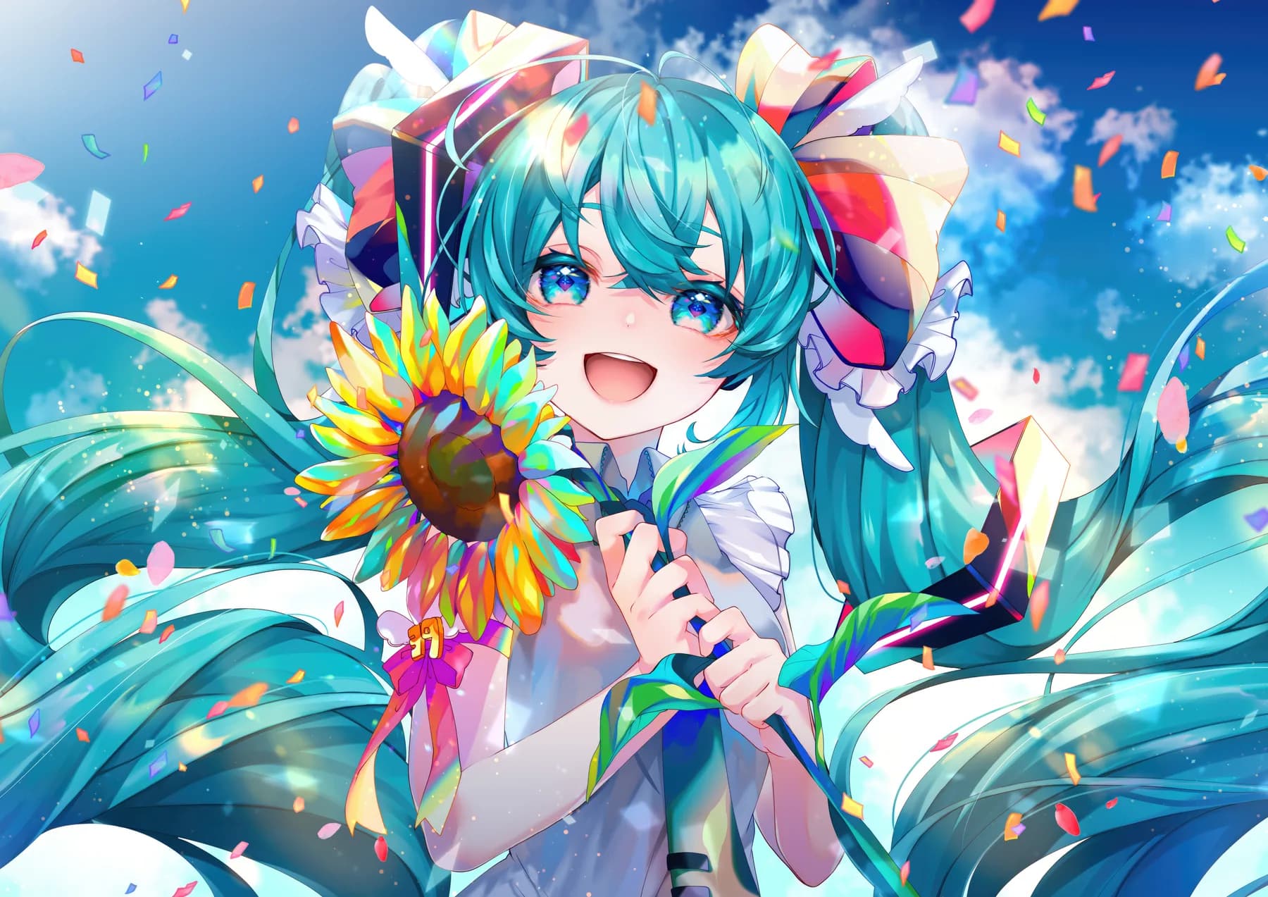 Hatsune Miku Girasol y Cintas 39