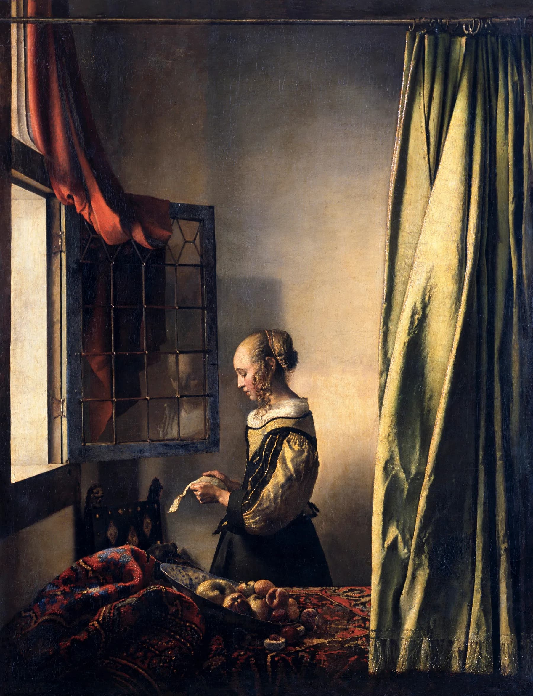 Muchacha Leyendo una Carta junto a la Ventana - Johannes Vermeer