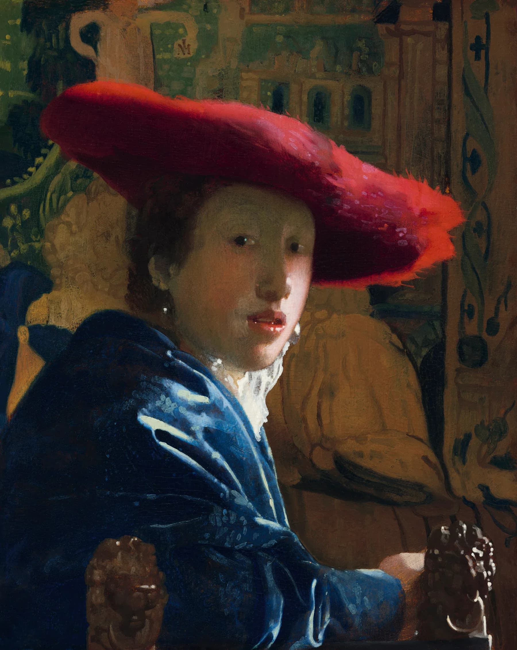 La Muchacha del Sombrero Rojo - Johannes Vermeer