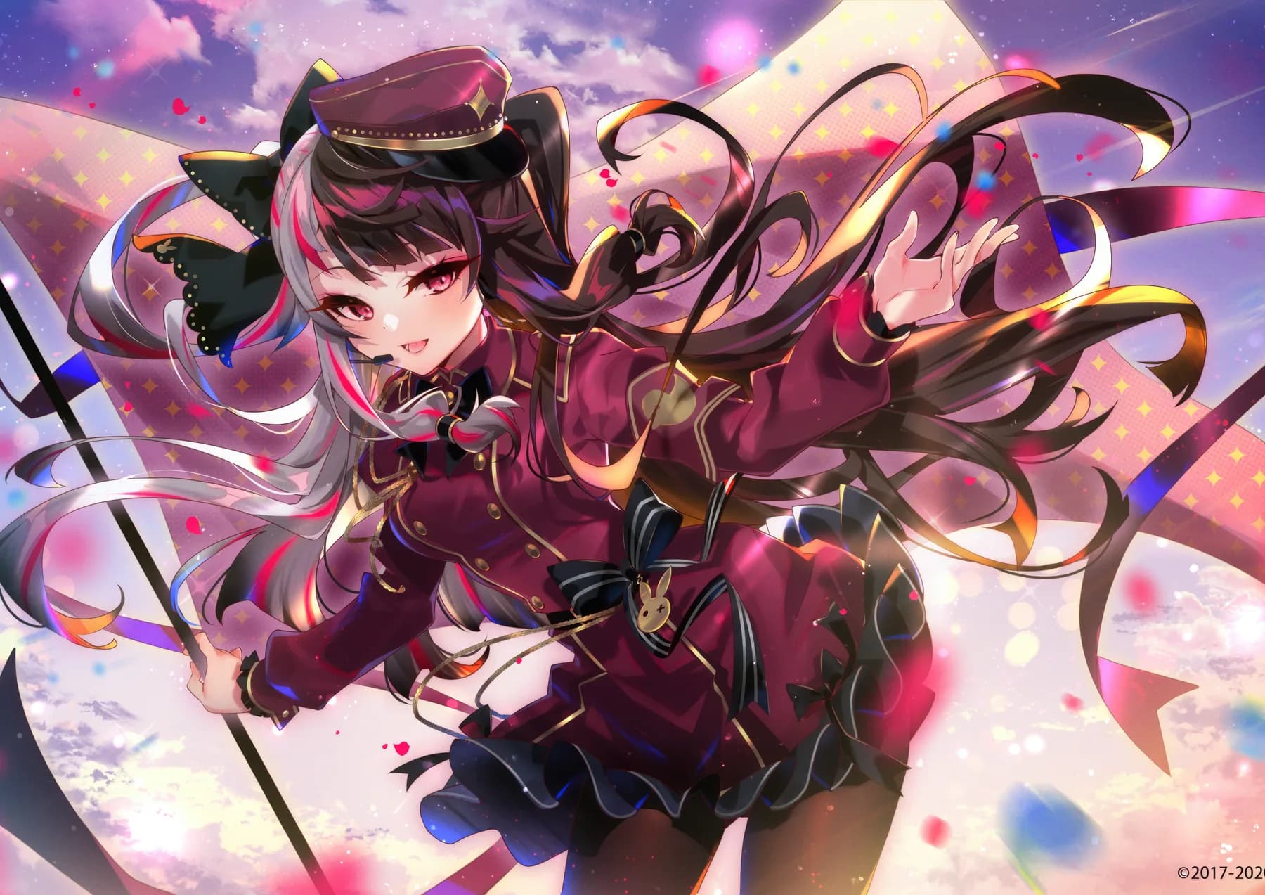 Vtuber con uniforme militar granate
