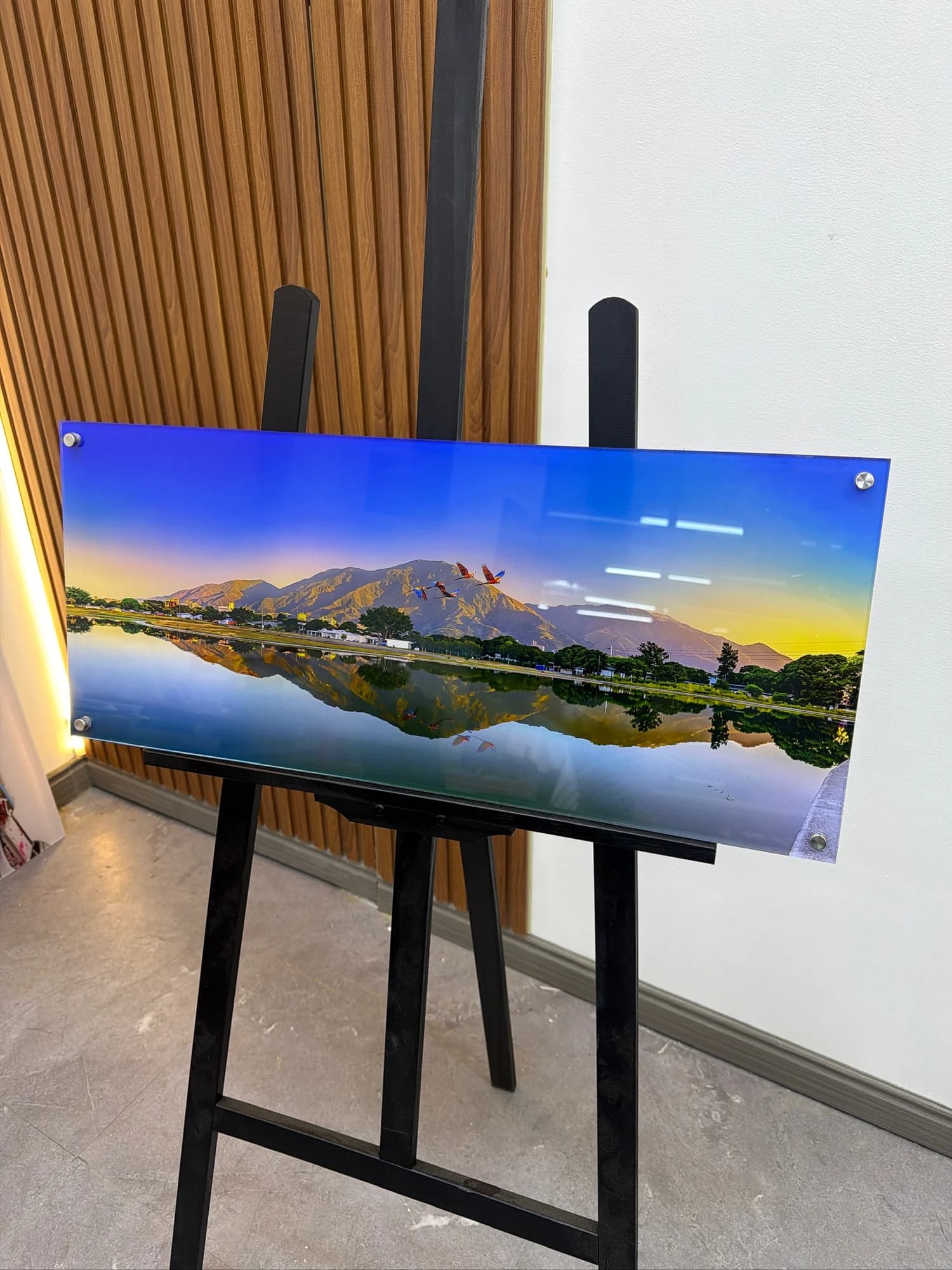 Acrílico con separadores · 120×40 cm